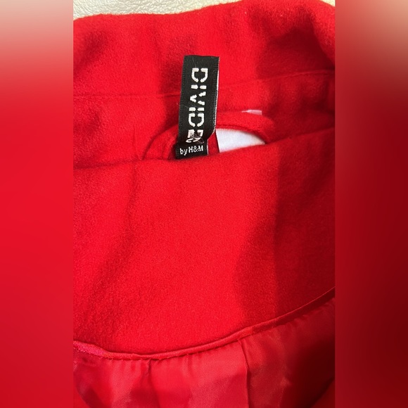 Red, Divided pea coat - Picture 6 of 7